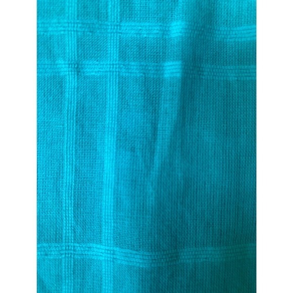 𝅺coldwater  Creek 100% cotton turquoise thin blouse .PM. NWT - Picture 7 of 7